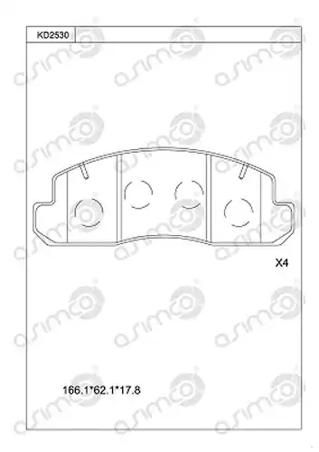 накладки ASIMCO KD2530