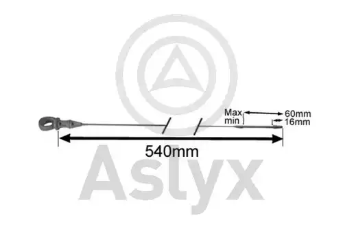 пръчка за измерване нивото на маслото Aslyx AS-506196