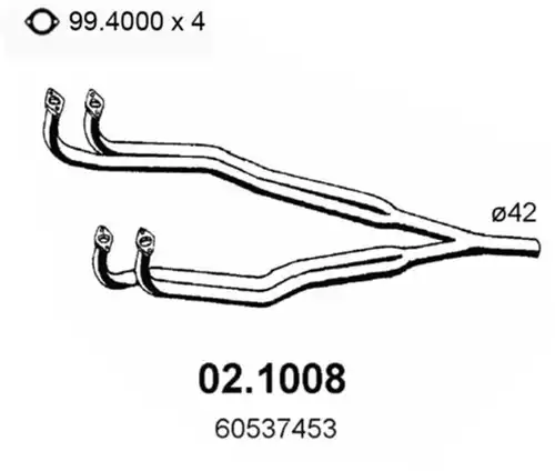 изпускателна тръба ASSO 02.1008