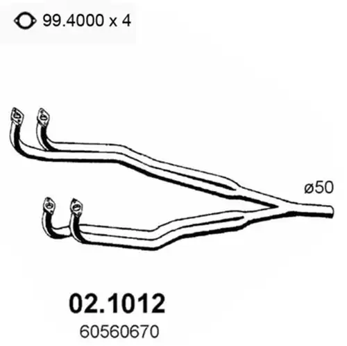 изпускателна тръба ASSO 02.1012