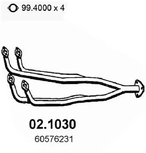 изпускателна тръба ASSO 02.1030