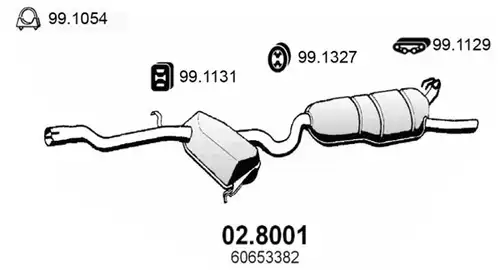 средно, задно гърне ASSO 02.8001