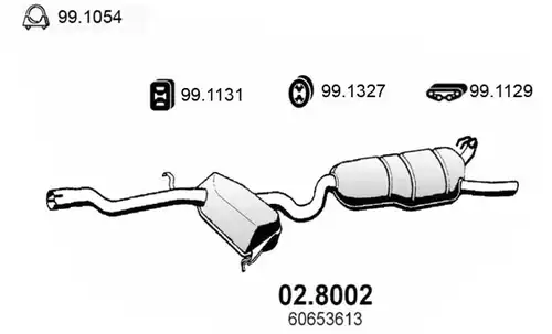 средно, задно гърне ASSO 02.8002