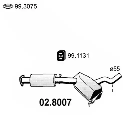 средно, задно гърне ASSO 02.8007