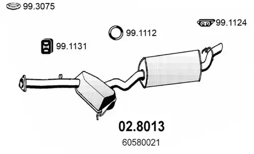 средно, задно гърне ASSO 02.8013