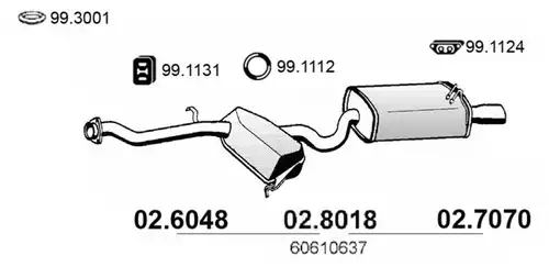 средно, задно гърне ASSO 02.8018