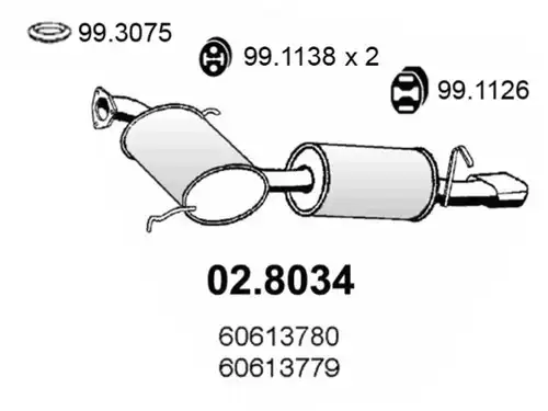 средно, задно гърне ASSO 02.8034