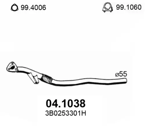 изпускателна тръба ASSO 04.1038