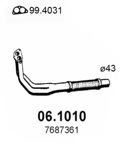 изпускателна тръба ASSO 06.1010