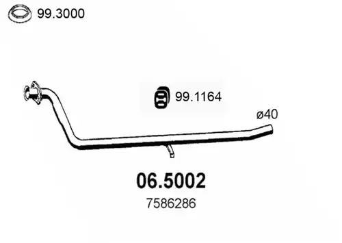 изпускателна тръба ASSO 06.5002