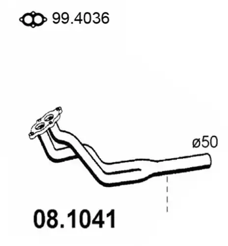 изпускателна тръба ASSO 08.1041