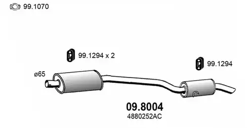 средно, задно гърне ASSO 09.8004