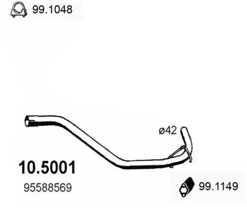 изпускателна тръба ASSO 10.5001