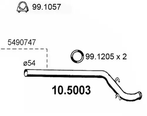 изпускателна тръба ASSO 10.5003