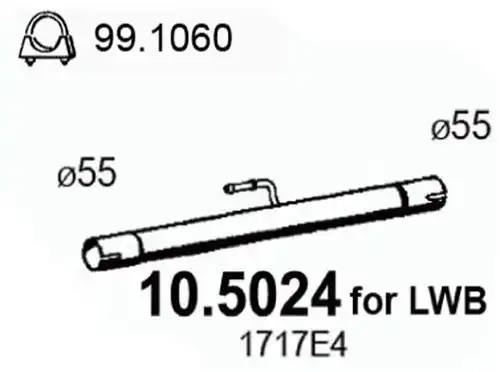 изпускателна тръба ASSO 10.5024