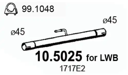 изпускателна тръба ASSO 10.5025