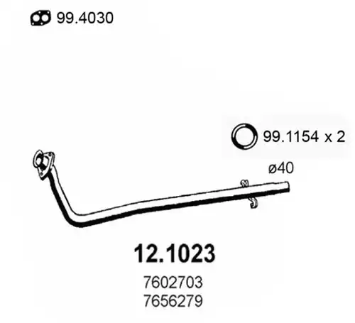 изпускателна тръба ASSO 12.1023
