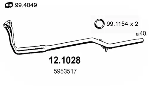 изпускателна тръба ASSO 12.1028