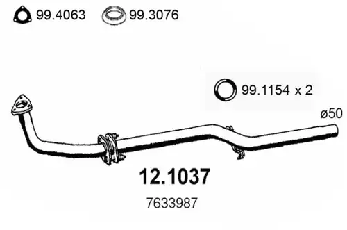 изпускателна тръба ASSO 12.1037