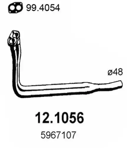 изпускателна тръба ASSO 12.1056