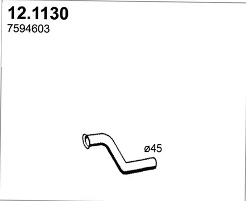 изпускателна тръба ASSO 12.1130