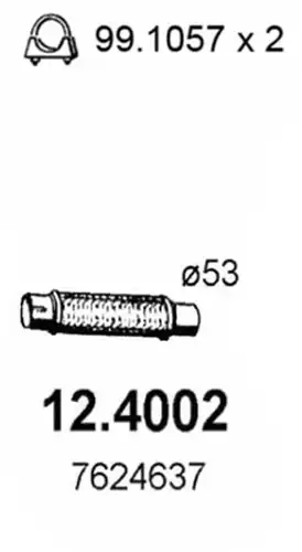 изпускателна тръба ASSO 12.4002