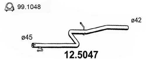 изпускателна тръба ASSO 12.5047