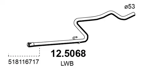 изпускателна тръба ASSO 12.5068