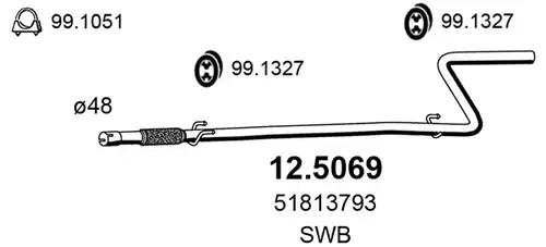 изпускателна тръба ASSO 12.5069