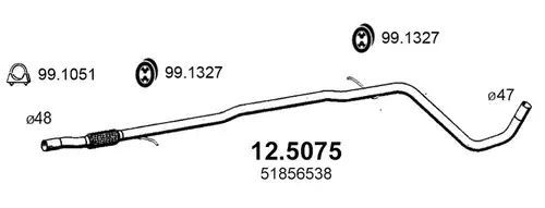 изпускателна тръба ASSO 12.5075