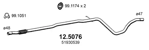 изпускателна тръба ASSO 12.5076