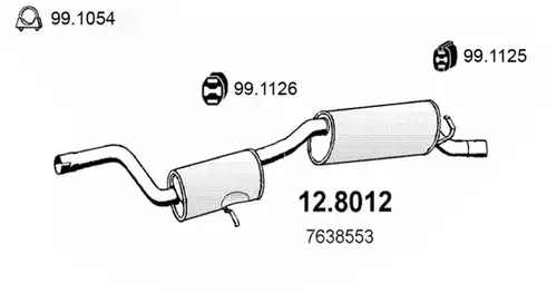 средно, задно гърне ASSO 12.8012