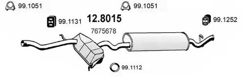 средно, задно гърне ASSO 12.8015