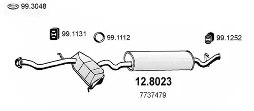 средно, задно гърне ASSO 12.8023