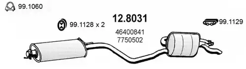 средно, задно гърне ASSO 12.8031