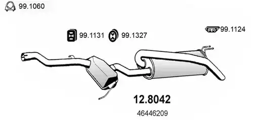 средно, задно гърне ASSO 12.8042