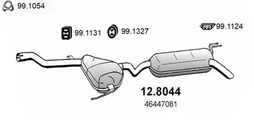 средно, задно гърне ASSO 12.8044