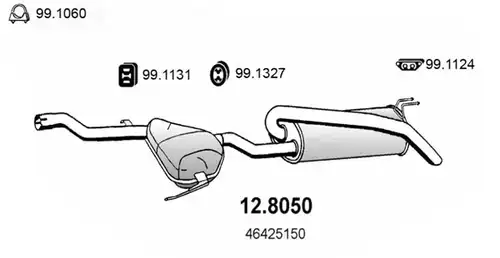 средно, задно гърне ASSO 12.8050