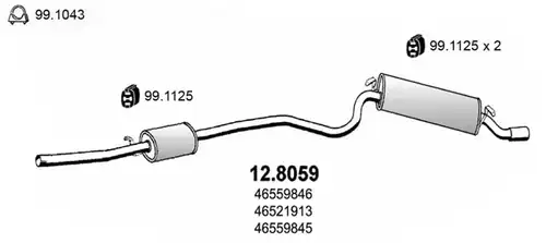 средно, задно гърне ASSO 12.8059