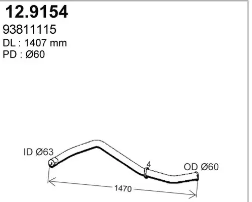 изпускателна тръба ASSO 12.9154