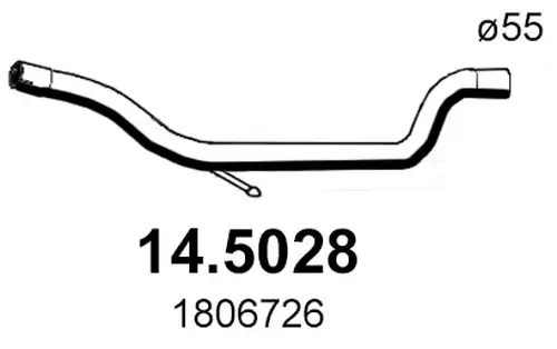 изпускателна тръба ASSO 14.5028