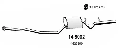 средно, задно гърне ASSO 14.8002