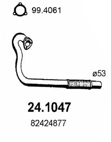 изпускателна тръба ASSO 24.1047