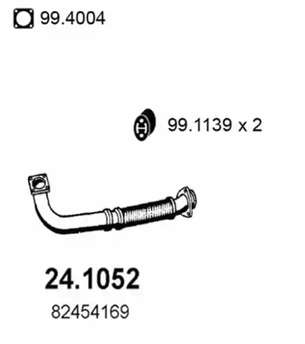 изпускателна тръба ASSO 24.1052