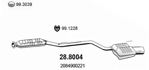 средно, задно гърне ASSO 28.8004