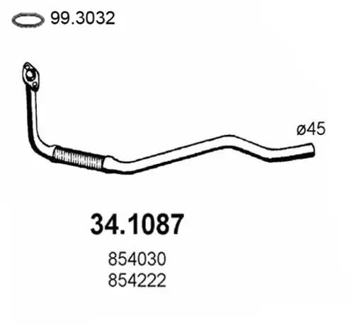 изпускателна тръба ASSO 34.1087