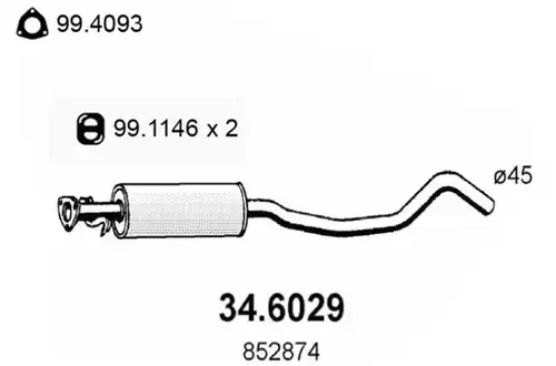 средно гърне ASSO 34.6029