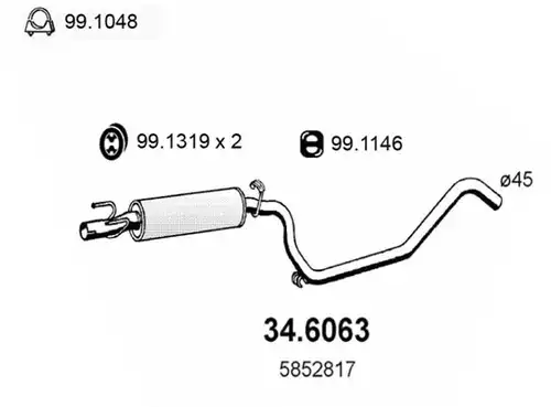 средно гърне ASSO 34.6063