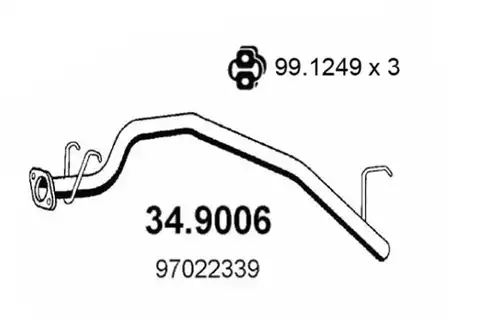 изпускателна тръба ASSO 34.9006