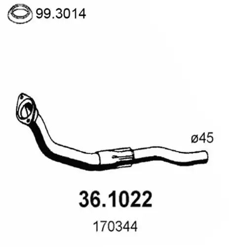 изпускателна тръба ASSO 36.1022